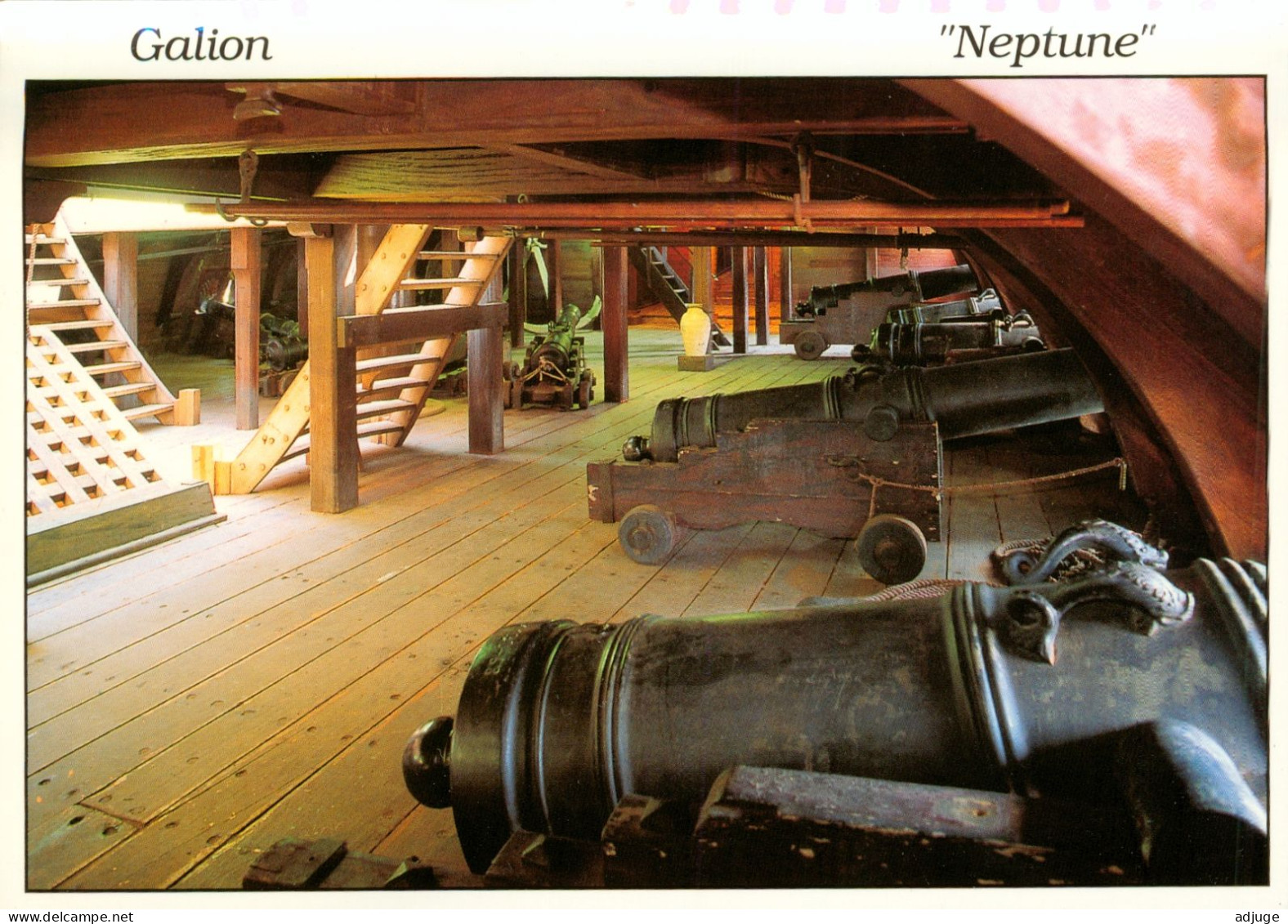 CPM*Film "PIRATES" Le Galion "Neptune" Les Canons- Carthago Films 13*5/7** SUP * 2 Scans - Altri & Non Classificati