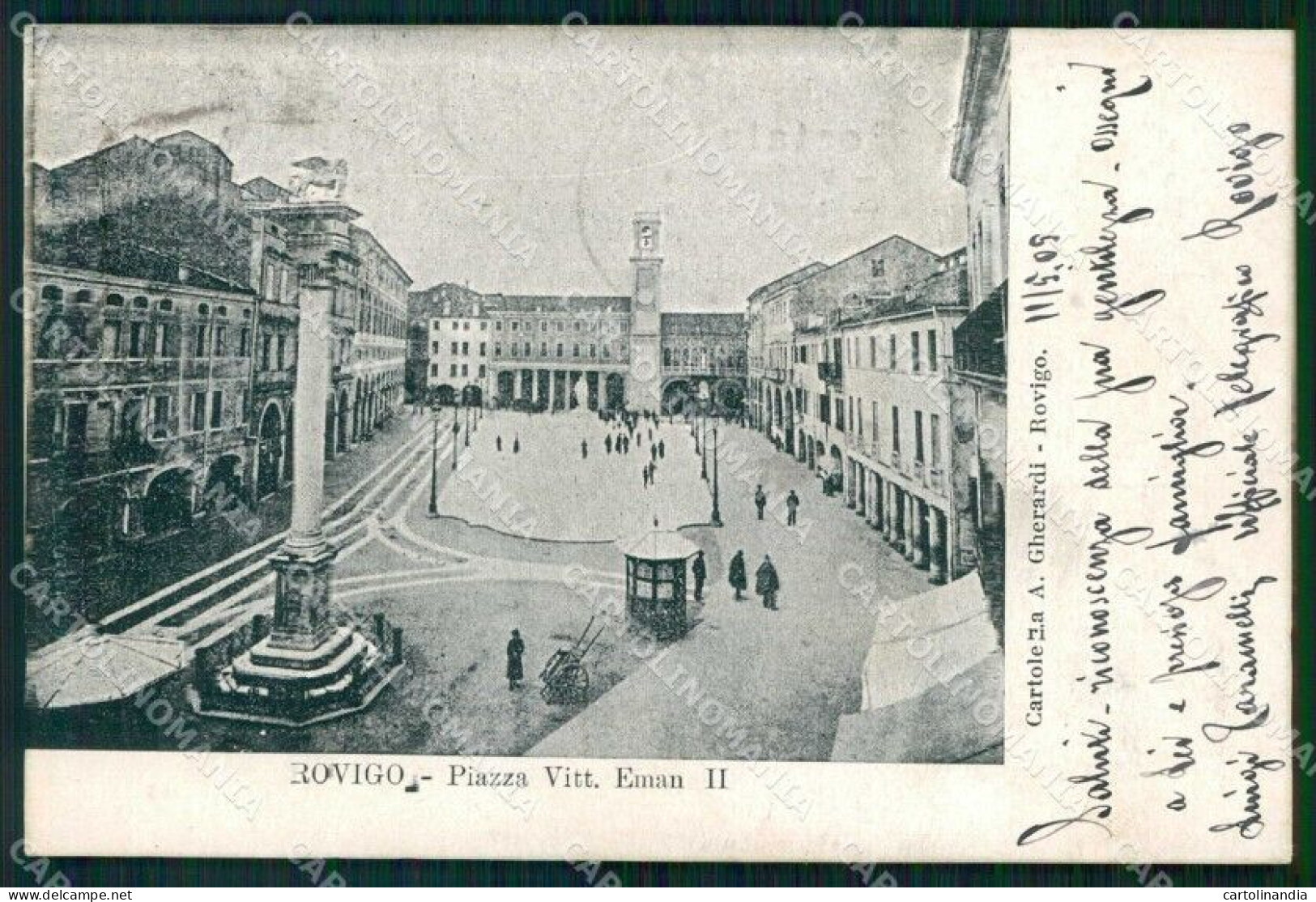 Rovigo Città Piazza Vittorio Emanuele II Cartolina RT0564 - Rovigo