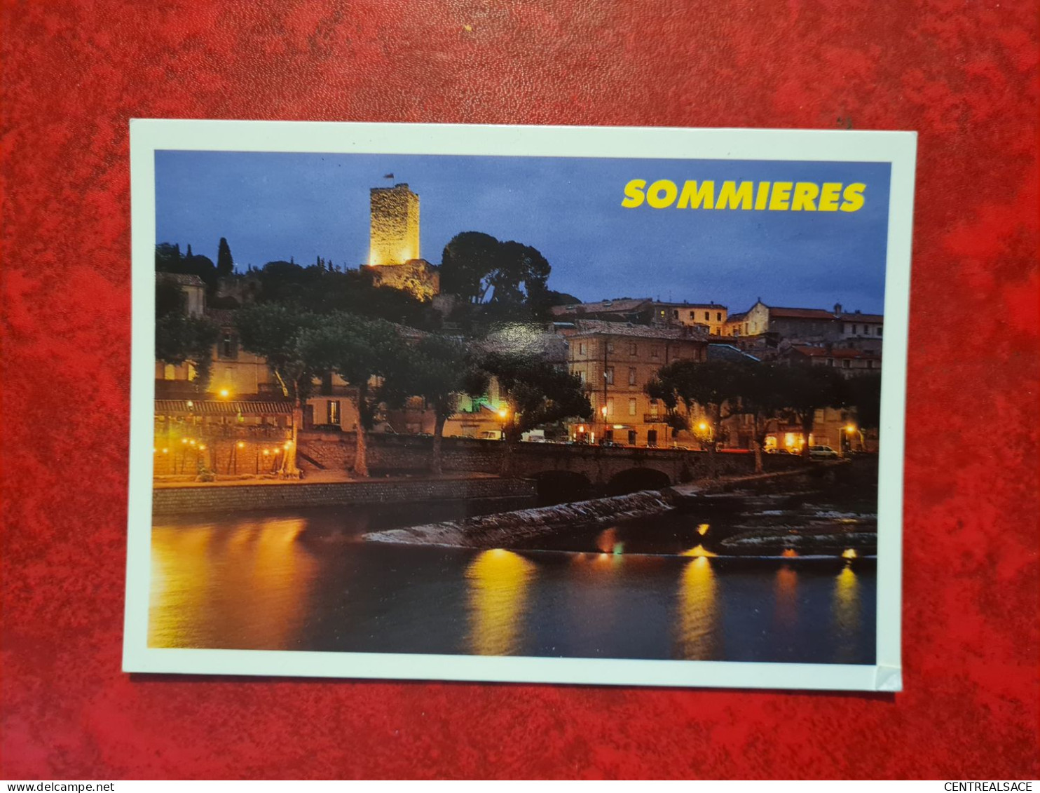 Carte SOMMIERES LE VIDOURLE ET LE CHATEAU - Sommières