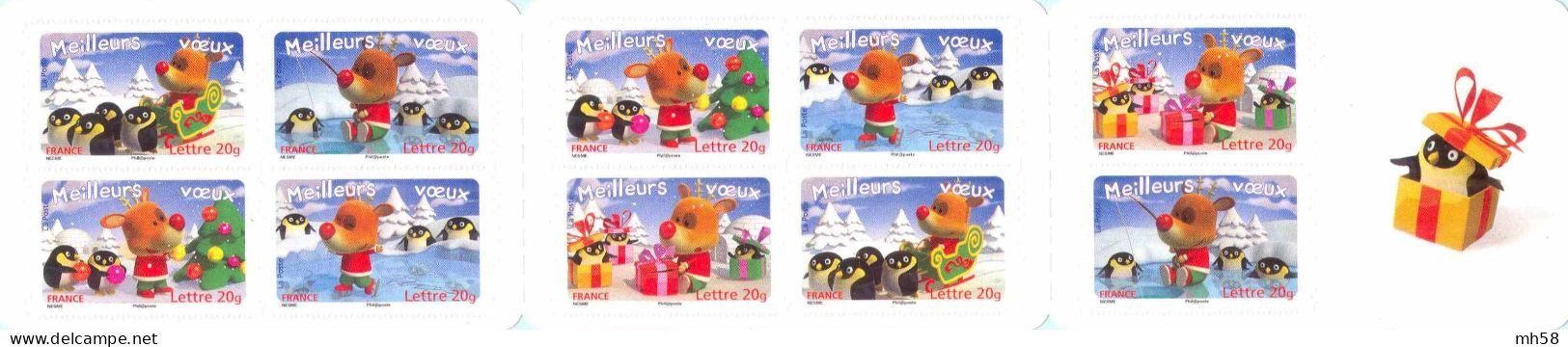 FRANCE 2006 - Meilleurs Voeux - Bande Carnet N° BC 3986 Non Pliée Neuf ** - Commemoratives