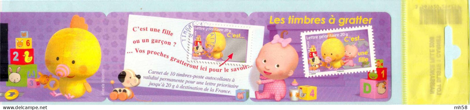 FRANCE 2008 - C'est Une Fille - Bande Carnet N° BC 4184 Non Pliée Sous Blister Neuf ** - Commémoratifs