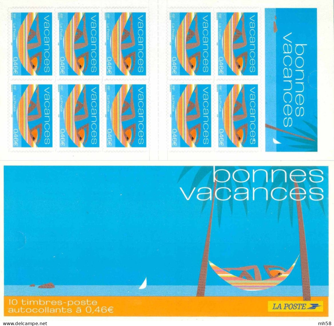 FRANCE 2002 - Vacances - Bande Carnet N° BC 3494A Non Pliée Neuf ** - Commémoratifs