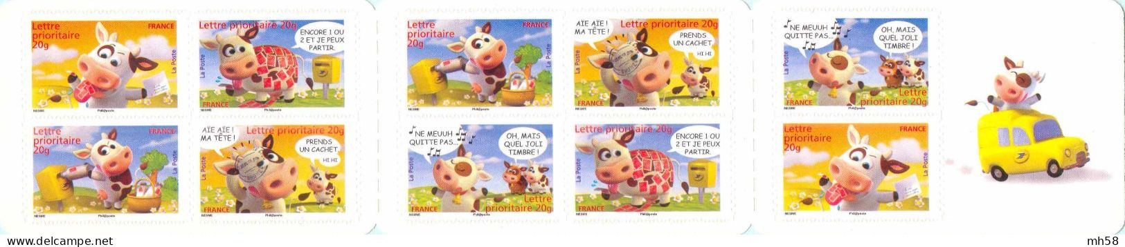 FRANCE 2007 - Sourires Vaches Humoristiques - Bande Carnet N° BC 4089 Non Pliée Neuf ** - Commemoratives