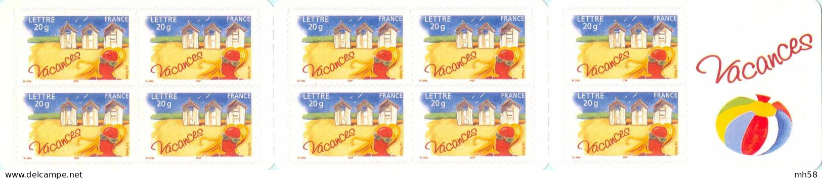FRANCE 2005 - Vacances - Bande Carnet N° BC 3788 Non Pliée Neuf ** - Commemoratives
