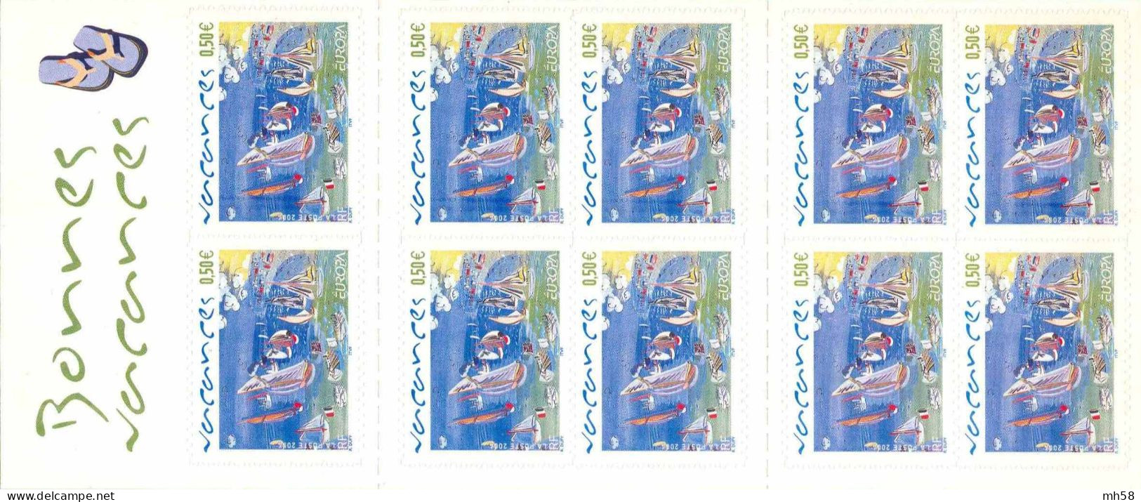 FRANCE 2004 - Europa Les Vacances - Bande Carnet N° BC 3672 Non Pliée Neuf ** - Commemoratives