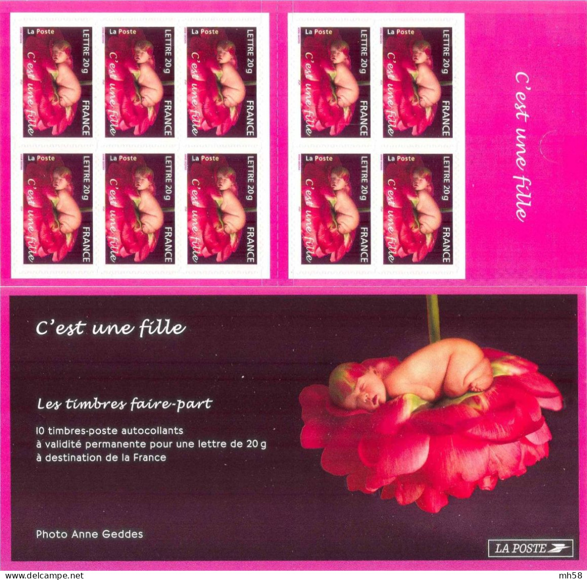 FRANCE 2005 - C'est Une Fille - Bande Carnet N° BC 3804 Non Pliée Neuf ** - Commemoratives