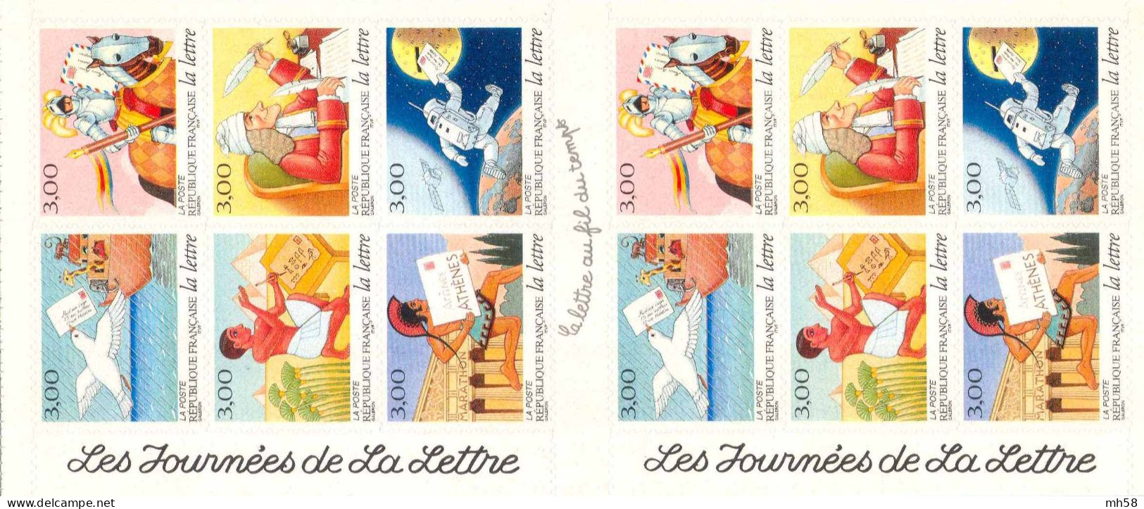 FRANCE 1998 - La Lettre Au Fil Du Temps - Bande Carnet N° BC 3161A Non Pliée Neuf ** - Commemoratives