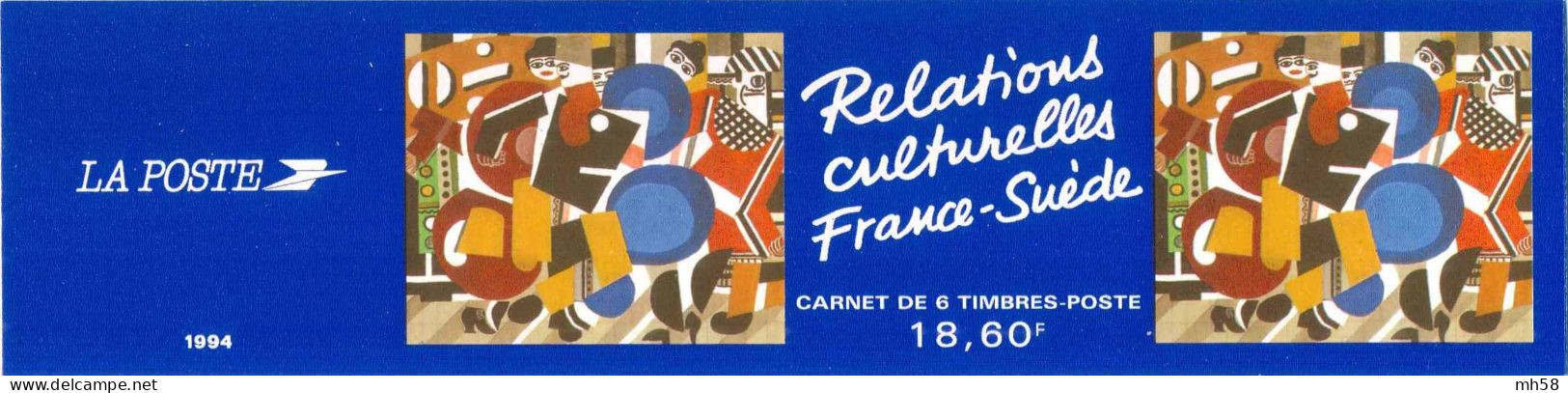 FRANCE 1994 - Relations Culturelles France-Suède - Bande Carnet N° BC 2872 Non Pliée Neuf ** - Conmemorativos