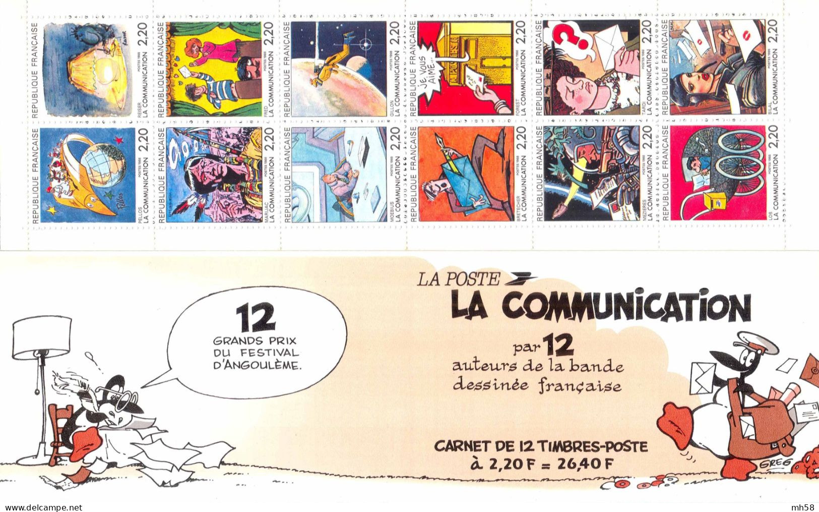 FRANCE 1988 - La Communication Bande Dessinée - Bande Carnet N° BC 2515 Non Pliée Neuf ** - Commemoratives