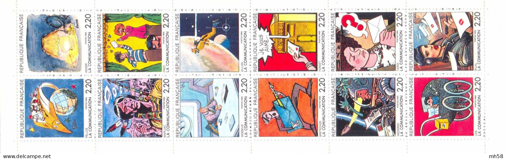 FRANCE 1988 - La Communication Bande Dessinée - Bande Carnet N° BC 2515 Non Pliée Neuf ** - Commemoratives