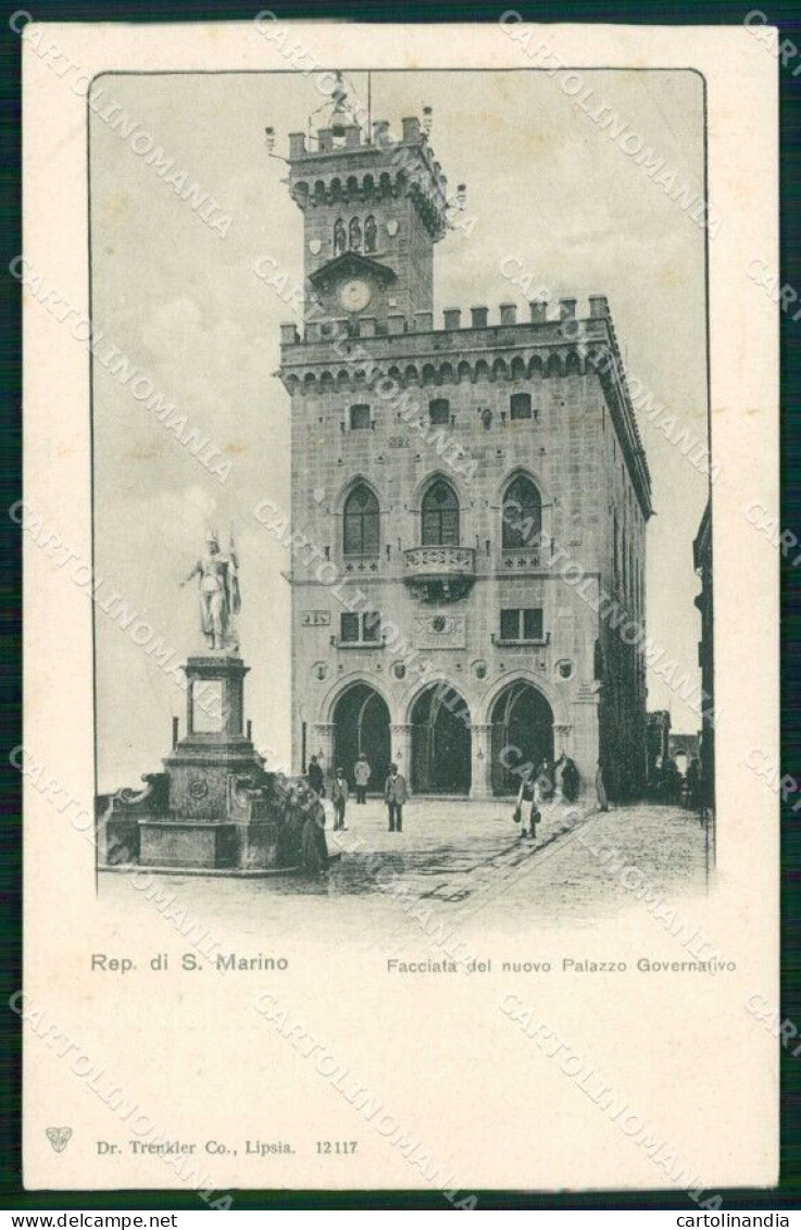 San Marino Città Facciata Palazzo Governativo Trenkler 12117 Cartolina RT1096 - San Marino