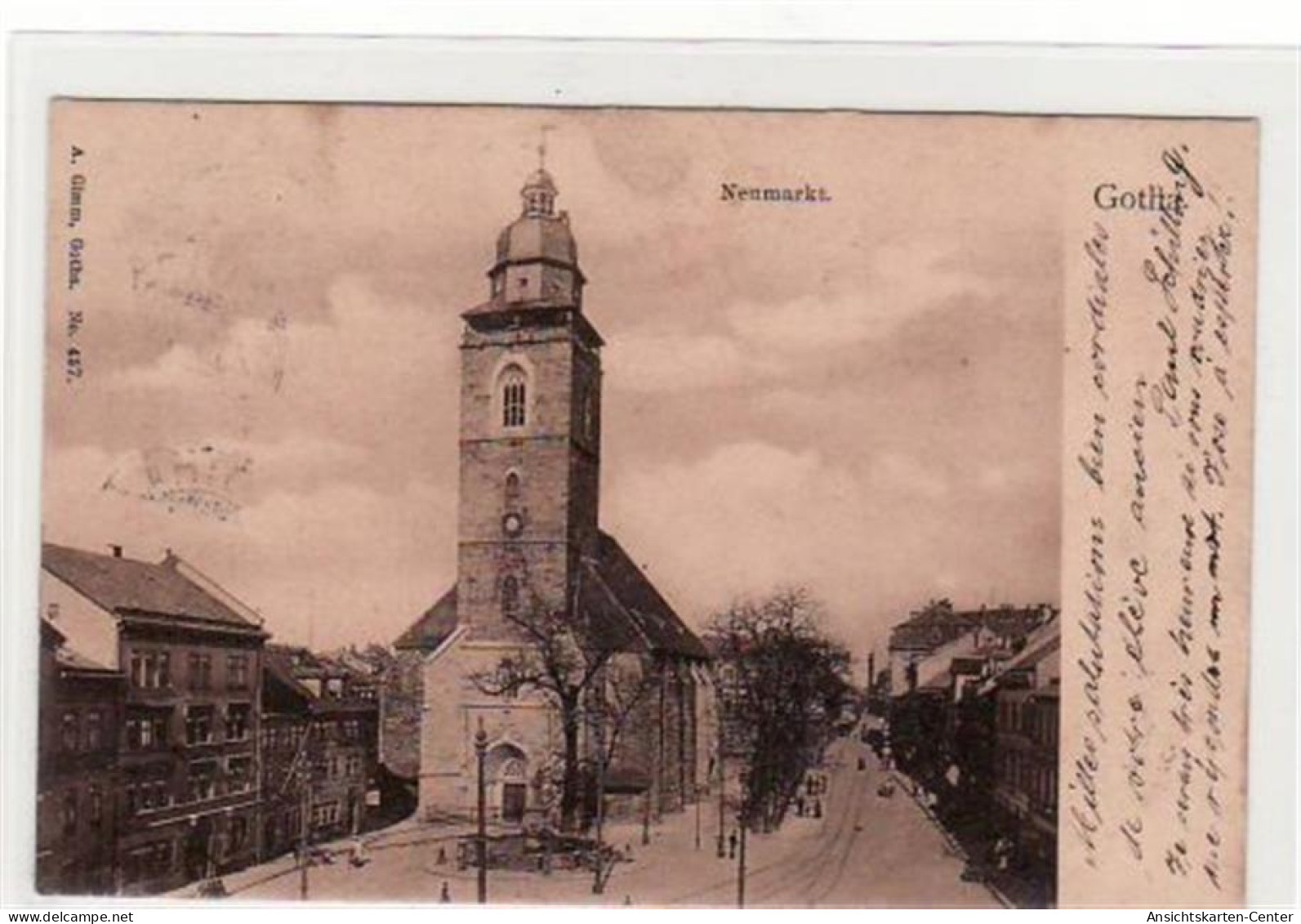 39001804 - Gotha. Teilansicht Vom Neumarkt Kirche Gelaufen 1904. Gute Erhaltung. - Gotha