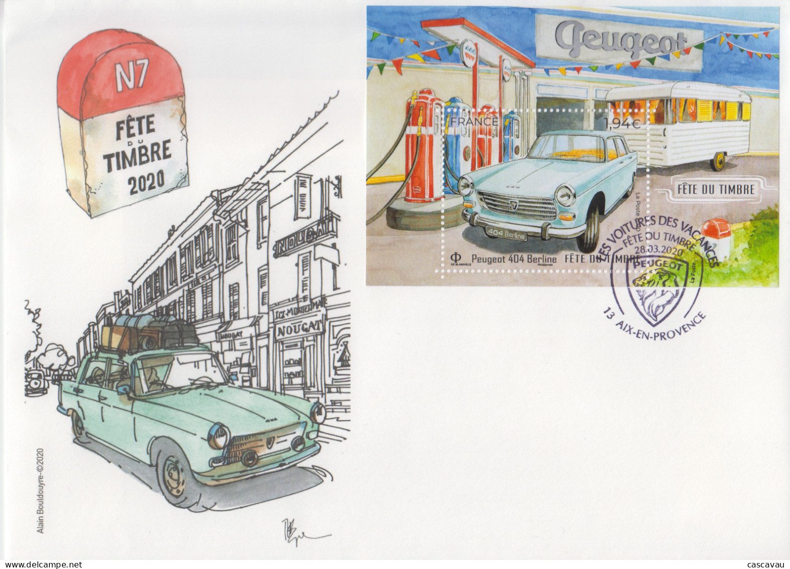 Enveloppe  FDC  1er  Jour   FRANCE  Bloc  Feuillet   Fête  Du  Timbre   AIX  EN  PROVENCE   2020 - Dag Van De Postzegel