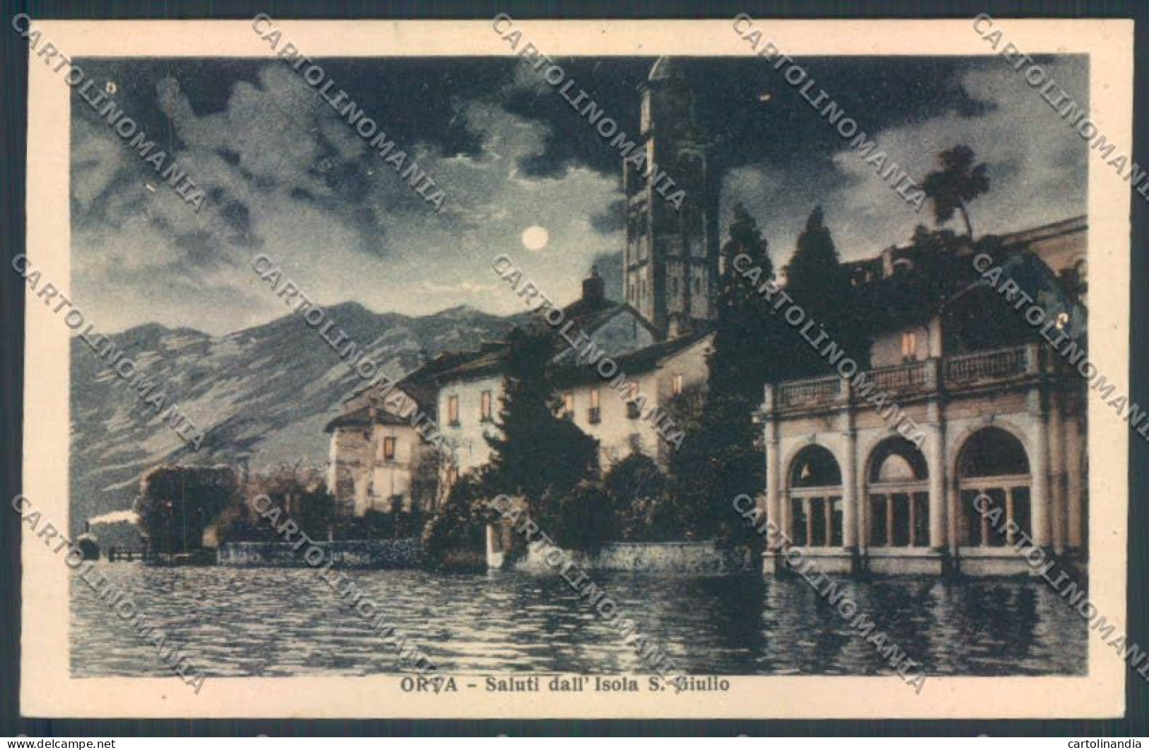 Verbania Orta Chiaro Di Luna Cartolina ZQ7349 - Verbania