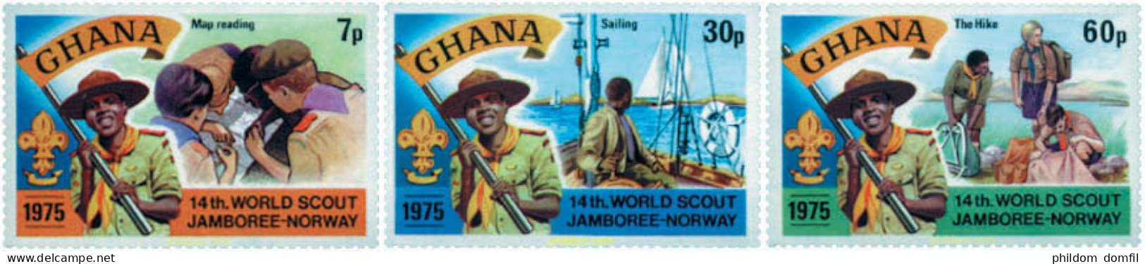 729578 MNH GHANA 1975 14 JAMBOREE MUNDIAL EN NORUEGA - Ghana (1957-...)