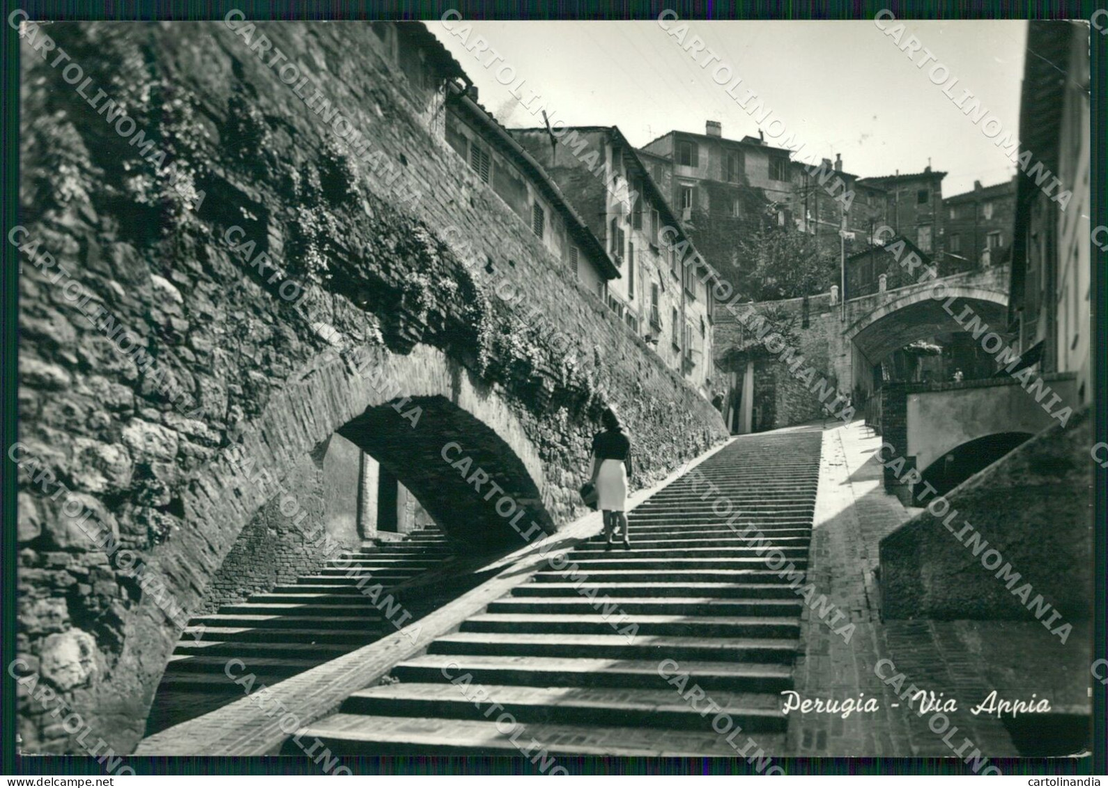 Perugia Città Via Appia PIEGHINA FG Foto Cartolina KB4555 - Perugia