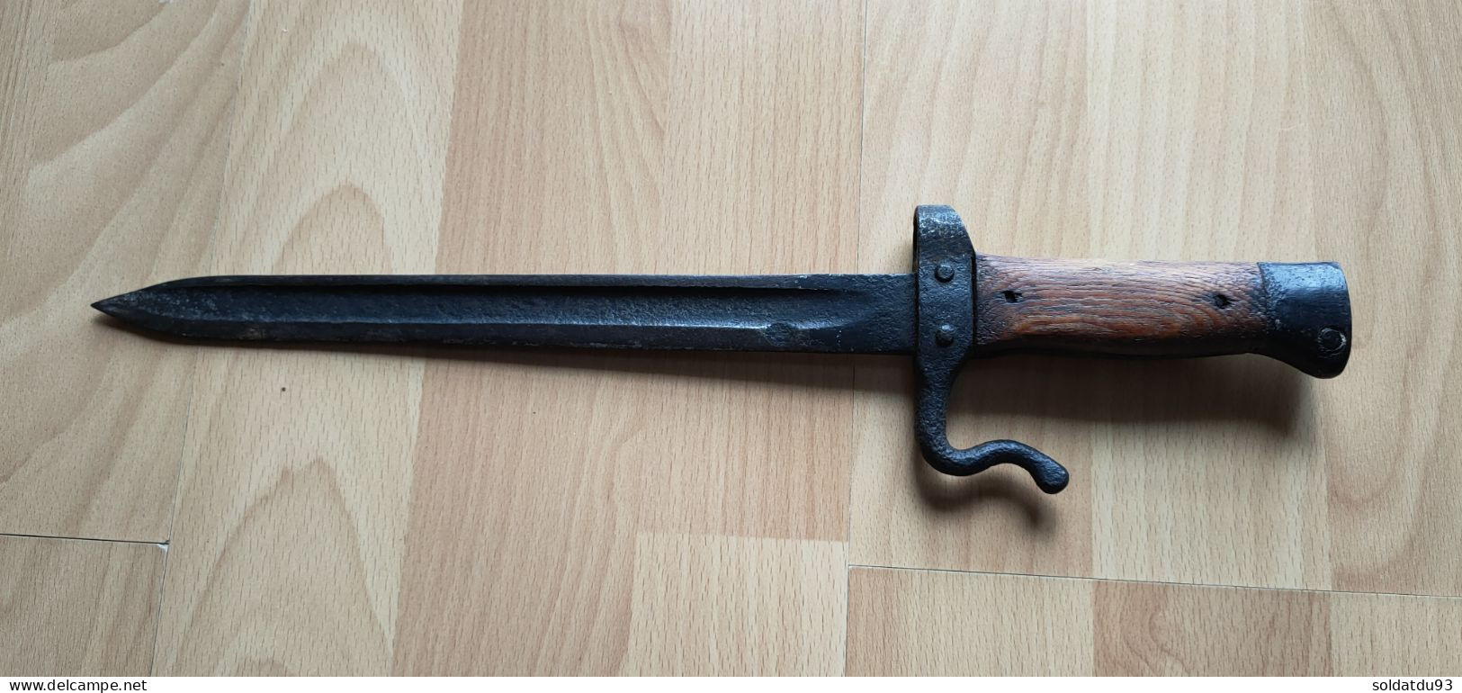Baionnette  ,couteau De Tranchée , Berthier Mousqueton 1892 Quillon Inverse Modifier - Blankwaffen