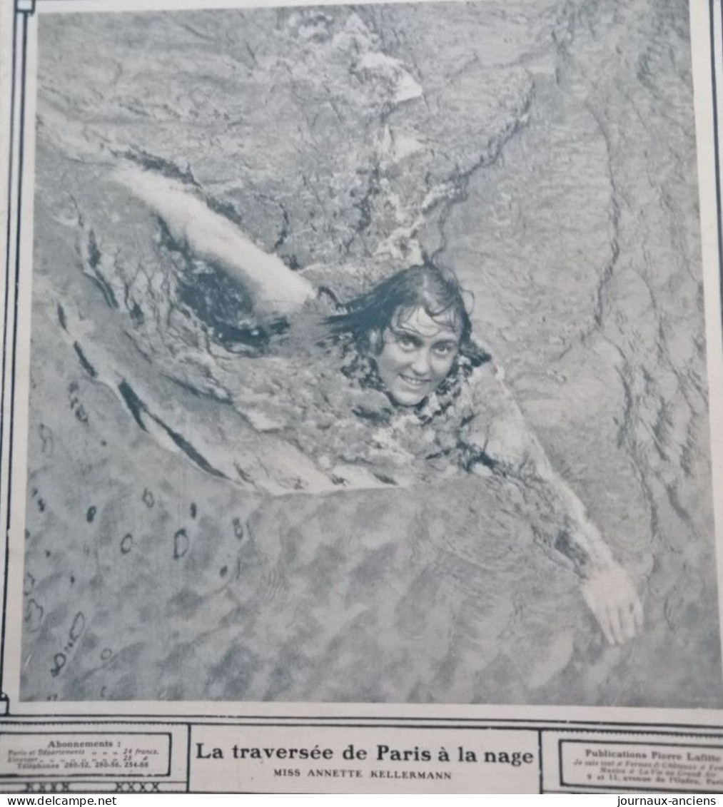 1905 LA TRAVERSÉE DE PARIS À LA NAGE - Miss Annette KELLERMANN - HOLBEIN - BURGESS - PAULUS - BILLINGTON - POULLITOU - 1900 - 1949