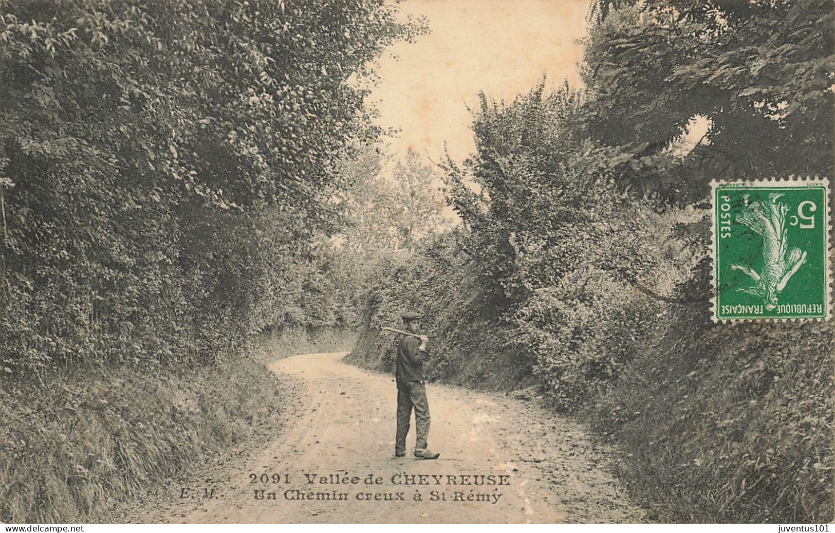 CPA Vallée De Chevreuse-Un Chemin Creux à St-Rémy-2091-Timbre     L2859 - St.-Rémy-lès-Chevreuse