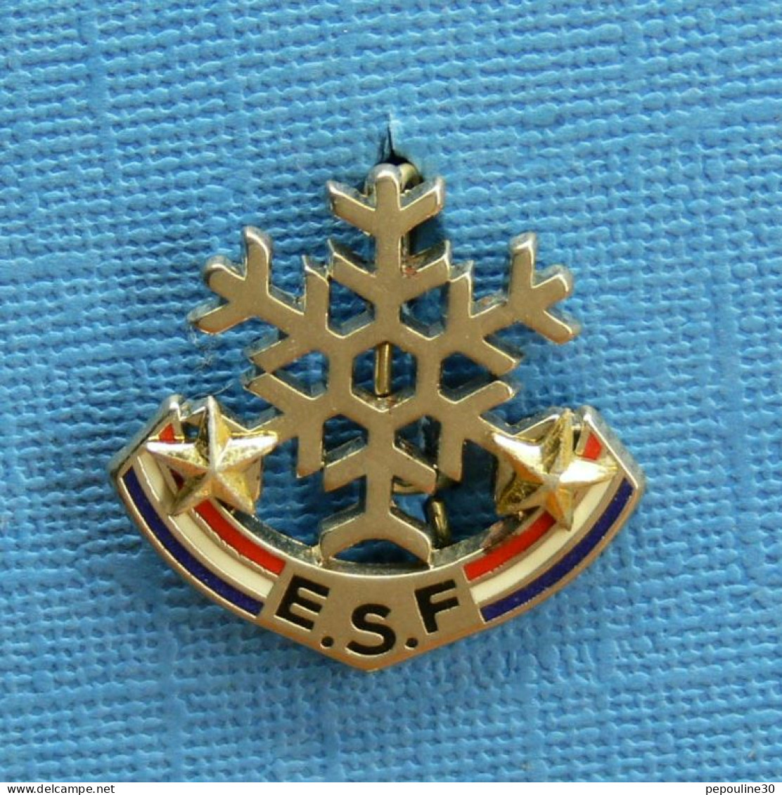 1 BROCHE /  ** BROCHE E.S.F. / ÉCOLE DU SKI FRANÇAIS FLOCON 2 ÉTOILES ** . (DECAT PARIS) - Sports D'hiver