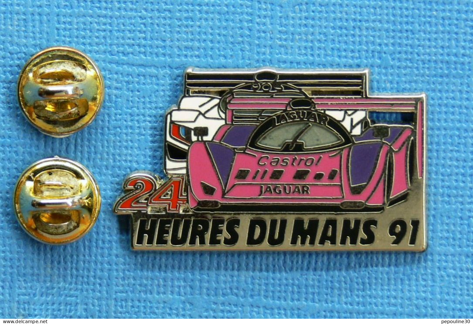 1 PIN'S /  ** 24H DU MANS 1991 / 59ème ÉDITION MAZDA 787 B / JAGUAR XJR-12 ** . (Locomobile(94) - Jaguar