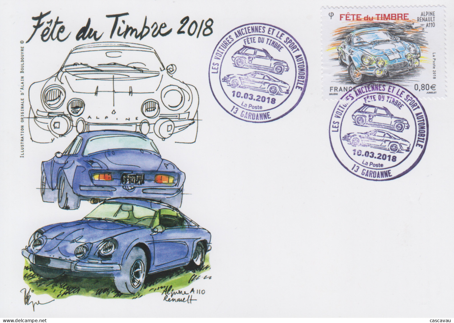 Carte    Maximum  1er   Jour    FRANCE    Fête  Du  Timbre    GARDANNE    2018 - Tag Der Briefmarke