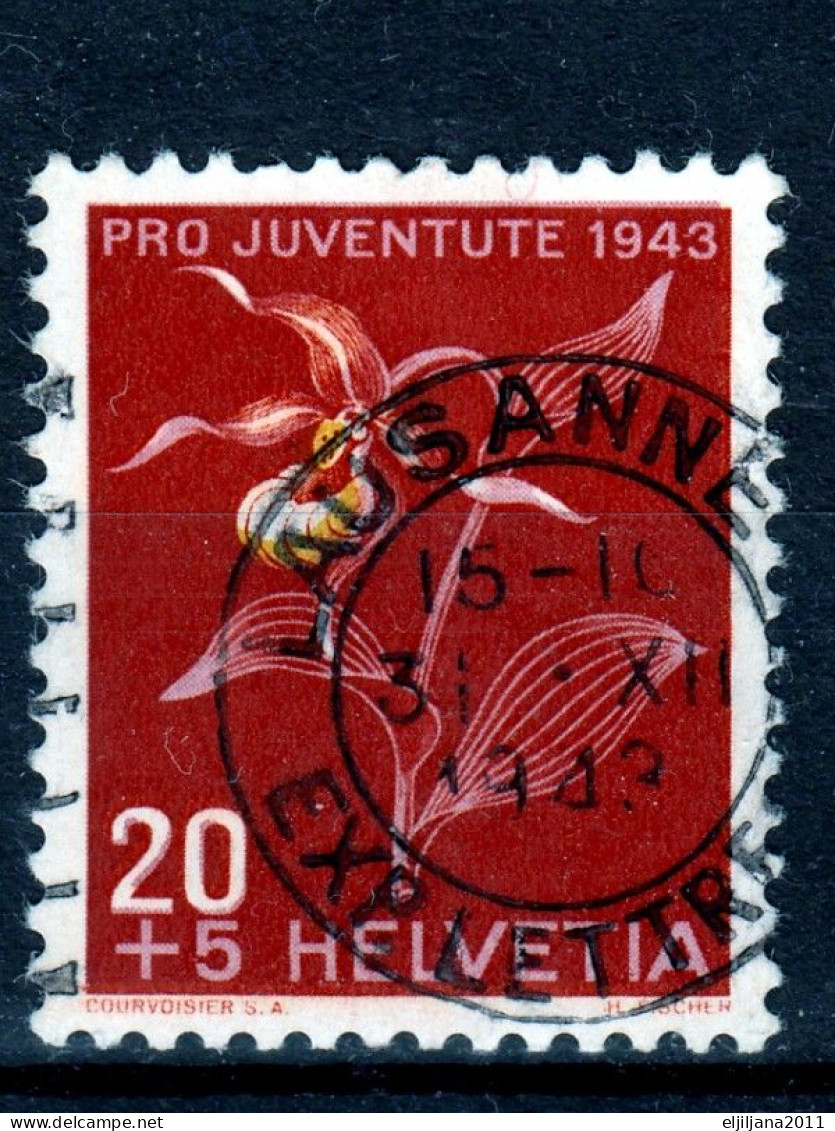 Switzerland / Helvetia / Schweiz / Suisse 1943 ⁕ Pro Juventute Mi.424-427 ⁕ 4v ( 3v MNH & 1v Used - Lausanne ) Scan - Usati