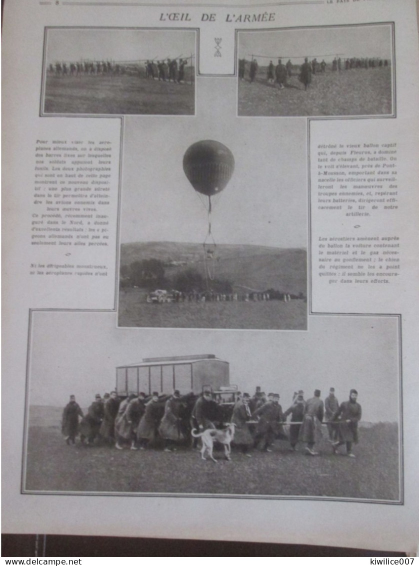 Guerre 14 18   L Oeil De L Armée   PONT A MOUSSON   Aerostat Ballon Captif  Saint Nicolas  AEROSTIER - 1914-18