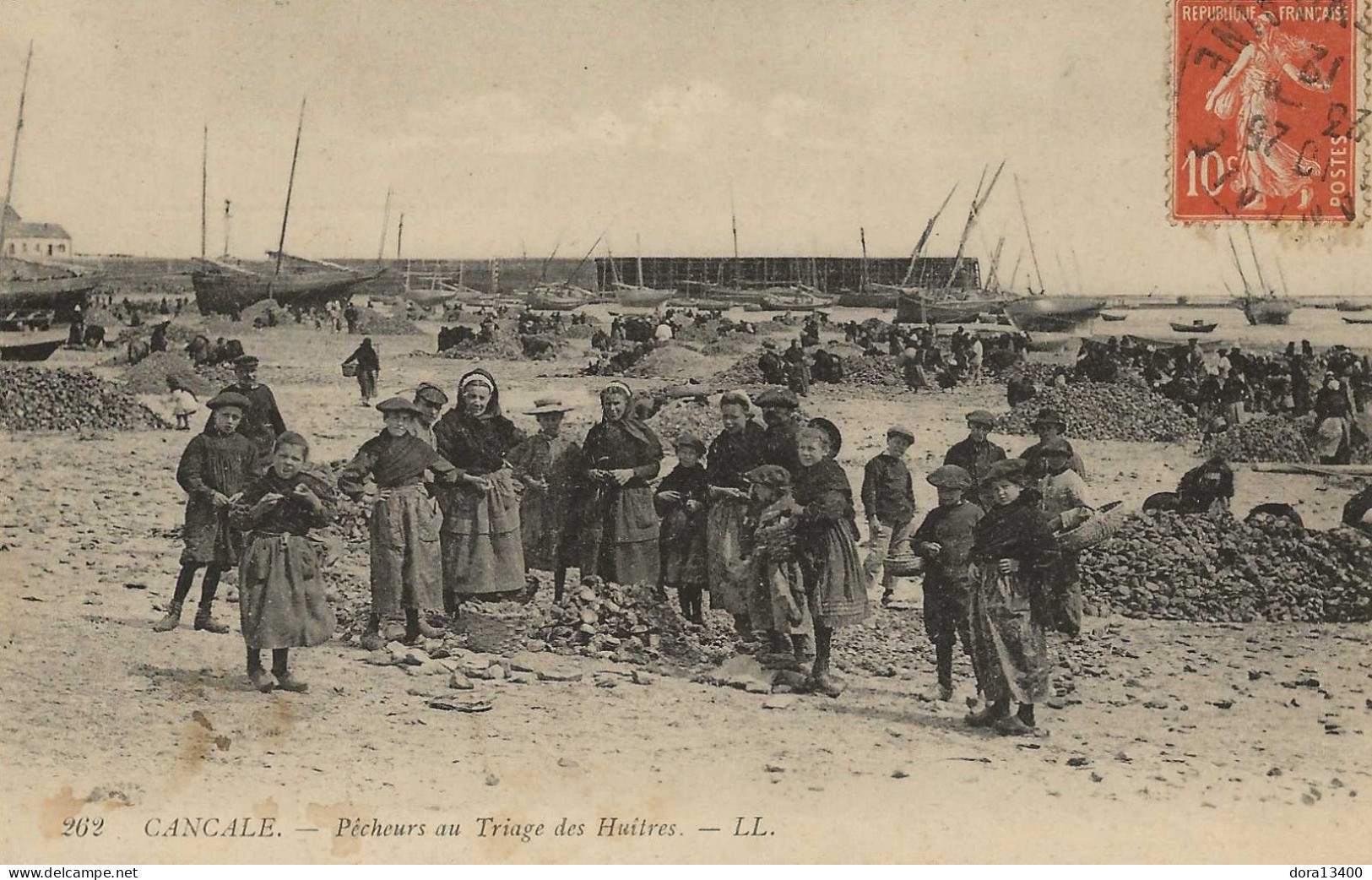 CPA35- CANCALE- Pecheurs Au Triage Des Huitres - Cancale