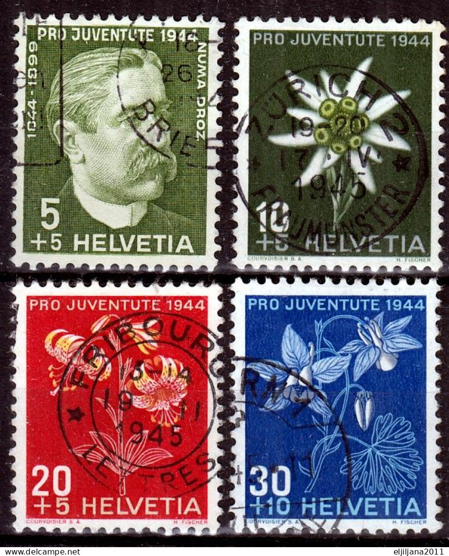 Switzerland / Helvetia / Schweiz / Suisse 1944 ⁕ Pro Juventute Mi.439-442 ⁕ 4v Used - Scan - Oblitérés