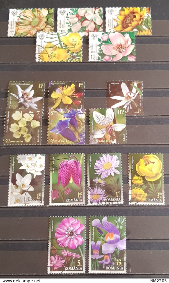 ROMANIA FLOWERS 7 SETS  CTO- USED - Gebruikt