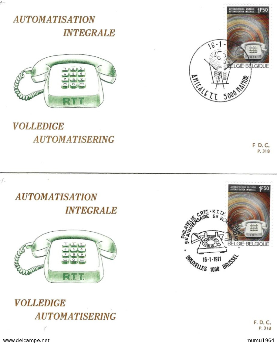 COB - FDC N° 318 - Timbre N° 1567 - 1961-1970