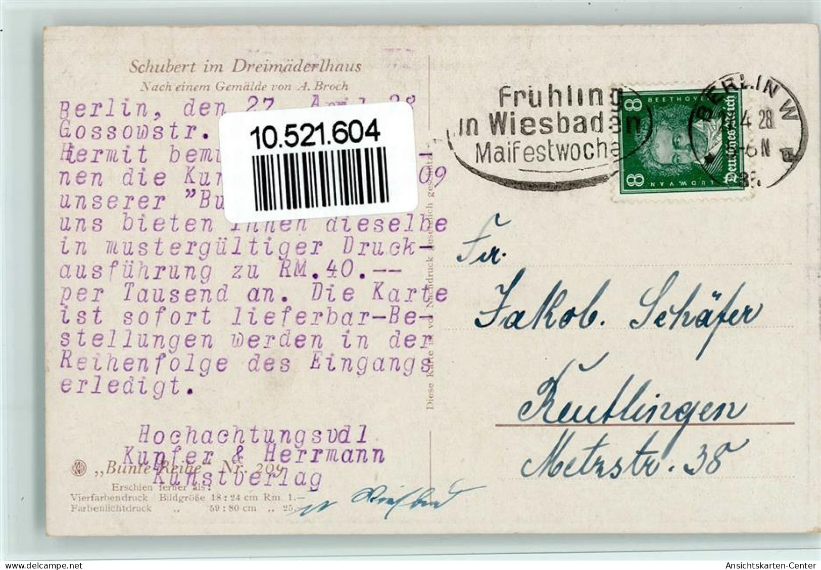 10521604 - Schubert , Franz Schubert Im Dreimaedelhaus - - Entertainers