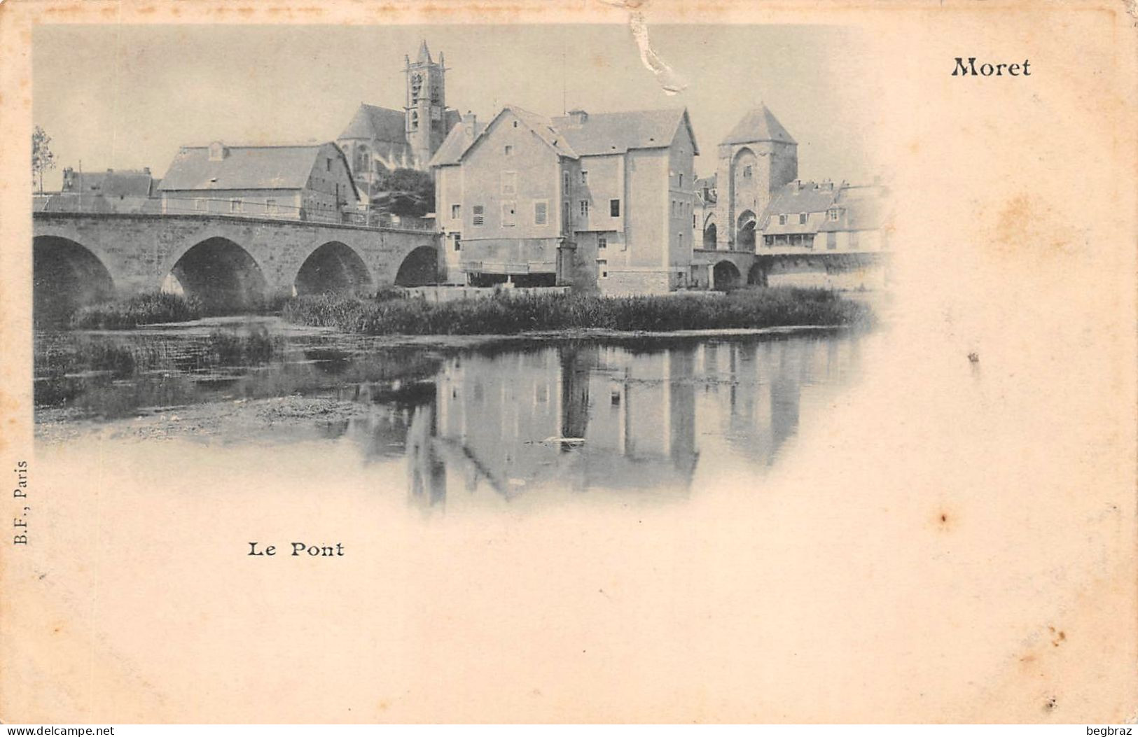 MORET     LE PONT   CARTE PIONNIERE - Moret Sur Loing