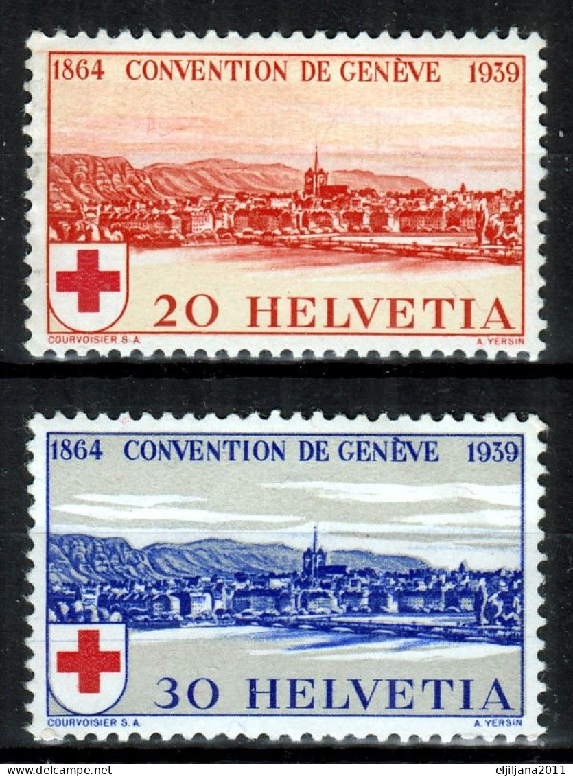 Switzerland / Helvetia / Schweiz / Suisse 1939 ⁕ 75 Th Red Cross / Rotes Kreuz ⁕ 2v MH/MNH - Unused Stamps