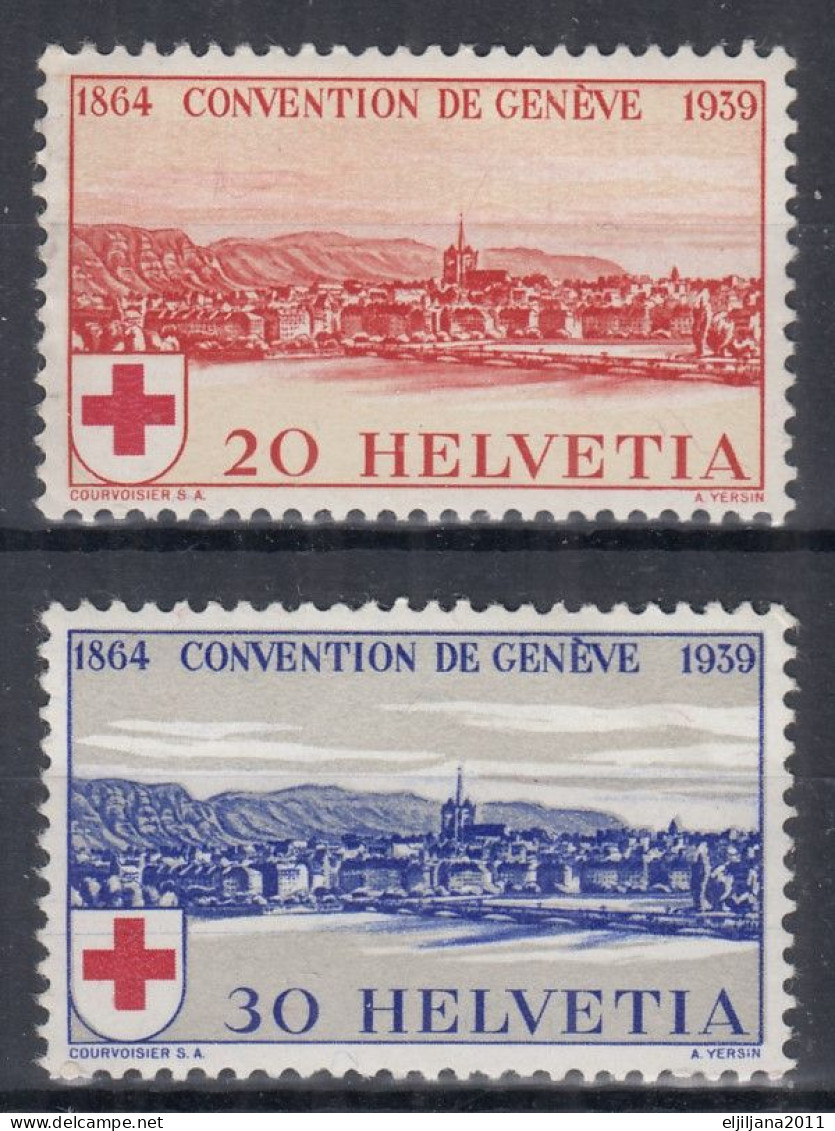 Switzerland / Helvetia / Schweiz / Suisse 1939 ⁕ 75 Th Red Cross / Rotes Kreuz ⁕ 2v MH/MNH - Ungebraucht