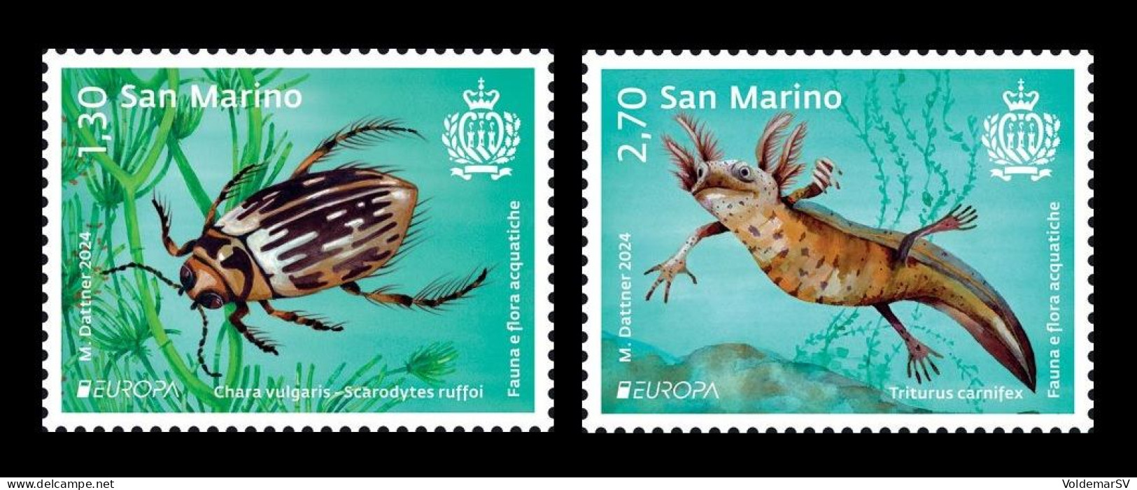 San Marino 2024 Mih. 2946/47 Europa. Underwater Fauna And Flora. Beetle And Newt MNH ** - Ungebraucht