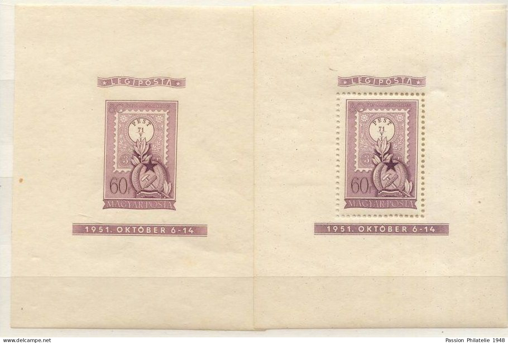 1951 Yvert 25 . 80º Anniversaire Du 1º Timbre - Blocks & Sheetlets