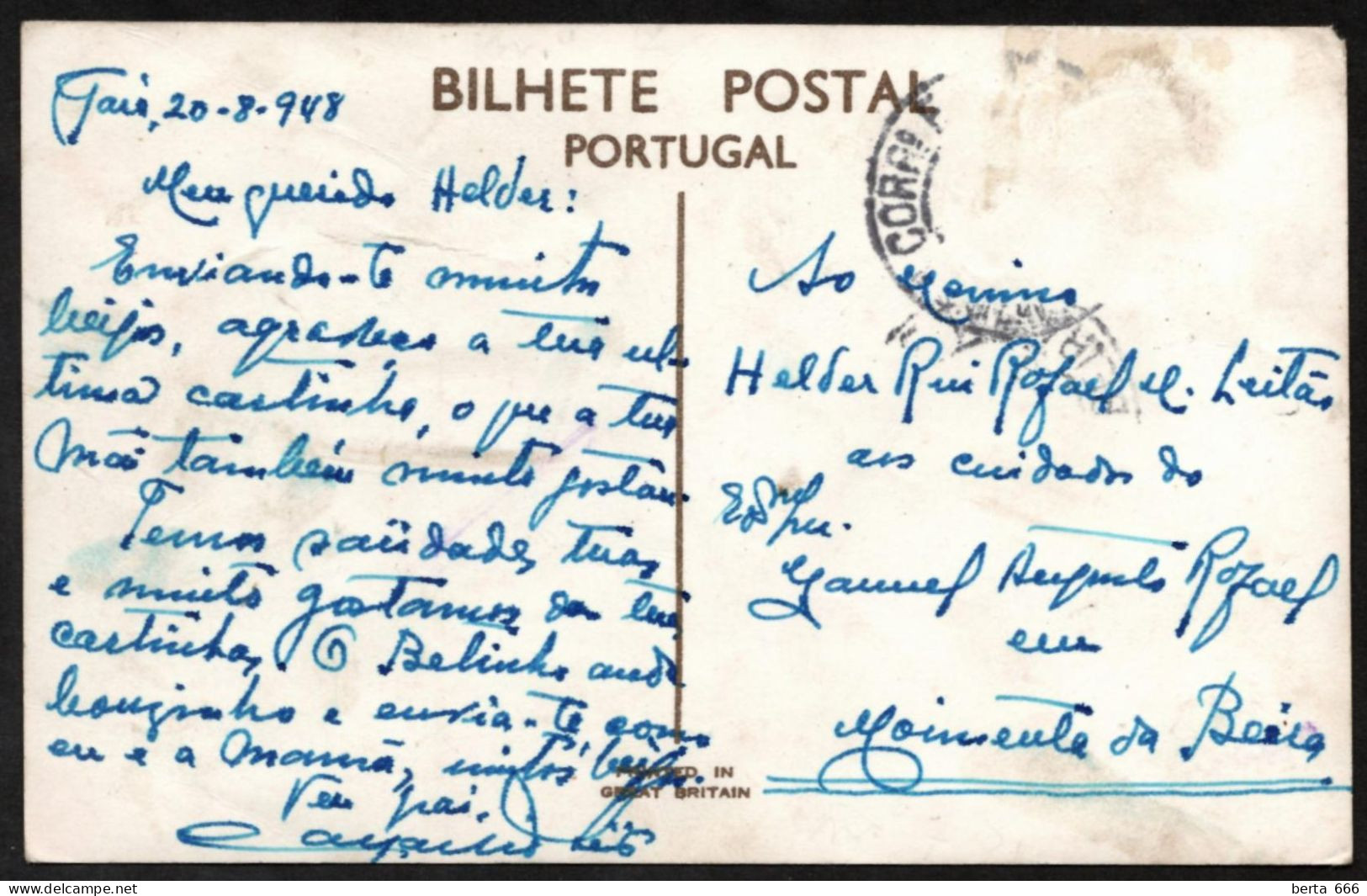Postal Fotográfico * Porto * Estação De S. Bento * Nº 49 Edição P.C. * Circulado 1948 - Porto