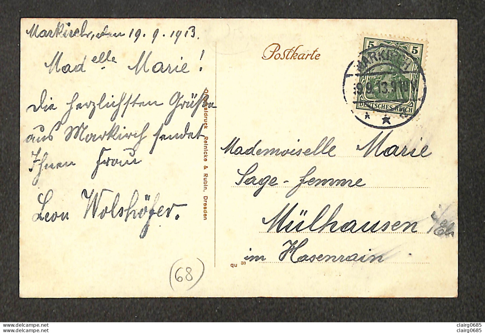 68 - MARKIRCH - SAINTE-MARIE-aux-MINES - Altes Rathaus U. Lothringer-Str. - 1913 - Sainte-Marie-aux-Mines