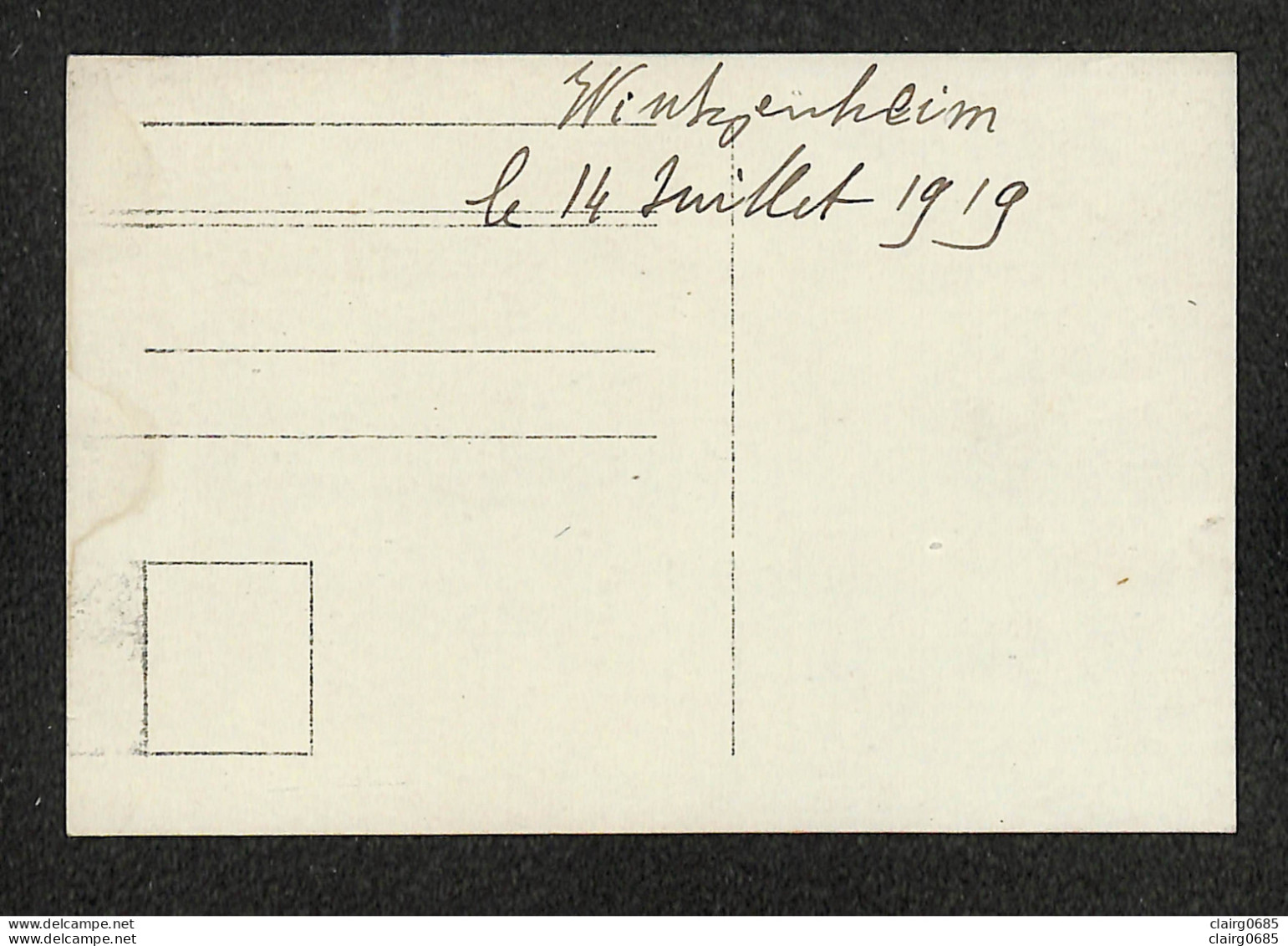 68 - WINTZENHEIM -  Le  14 Juillet 1919 - RARE - Wintzenheim