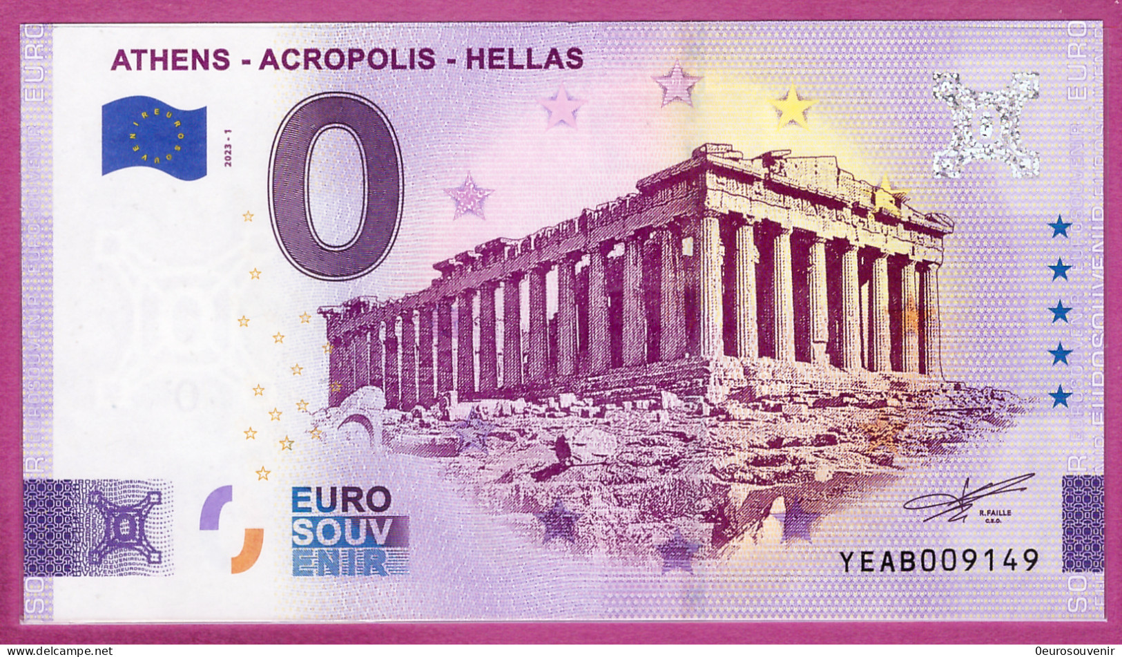 0-Euro YEAB 2023-1 ATHENS - ACROPOLIS - HELLAS - Essais Privés / Non-officiels