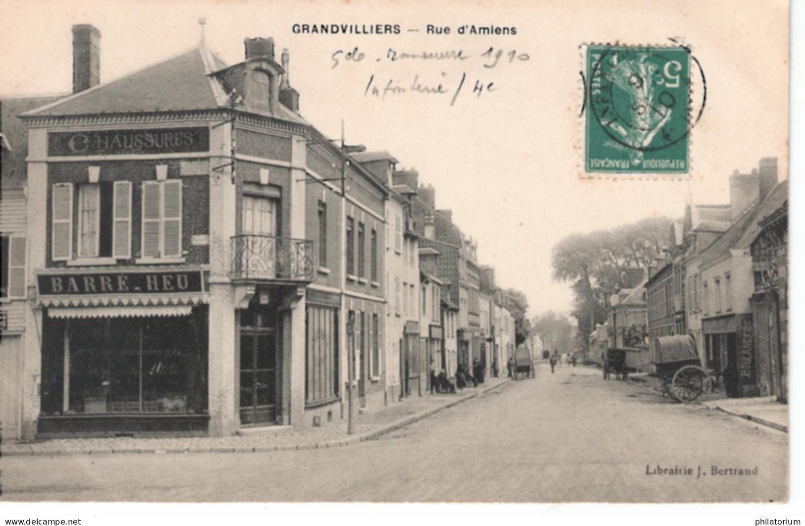 60  GRANDVILLIERS  Rue D' Amiens  Chaussures Barre - Heu - Grandvilliers