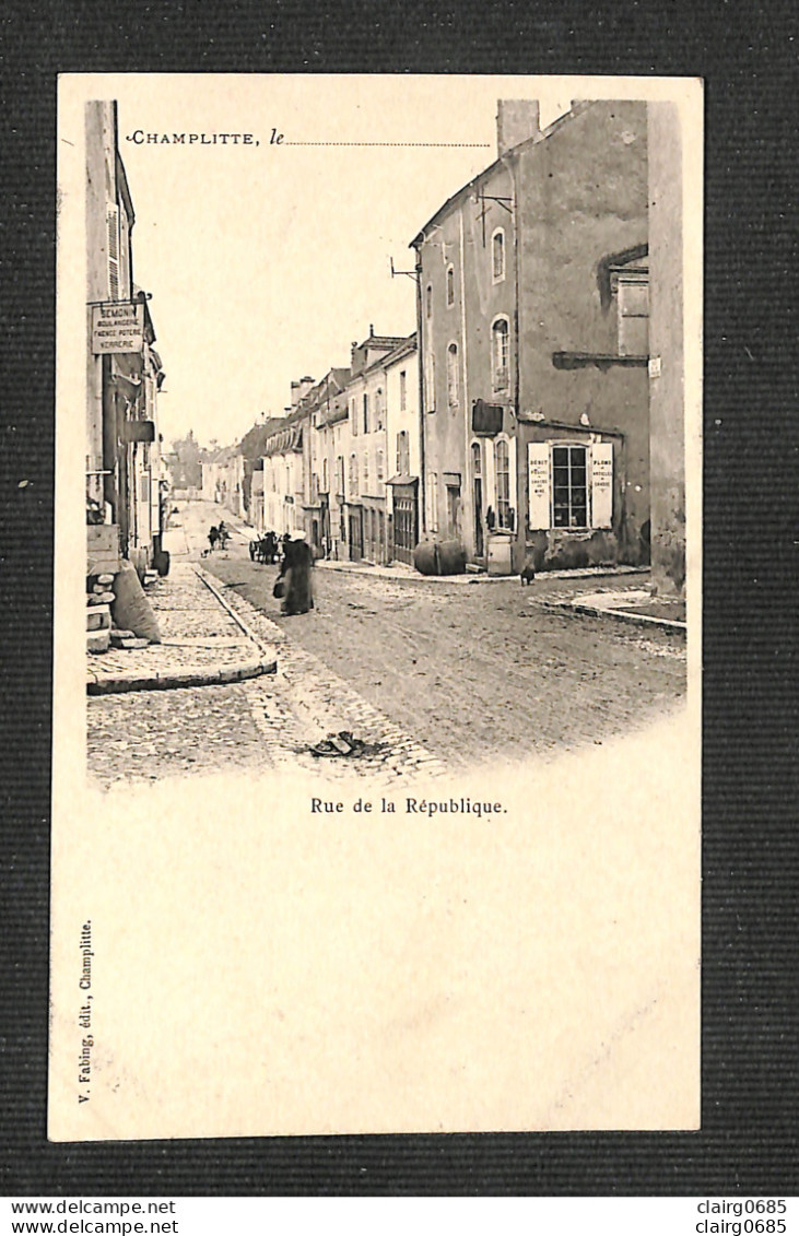 70 - CHAMPLITTE - Rue De La République - RARE - Champlitte