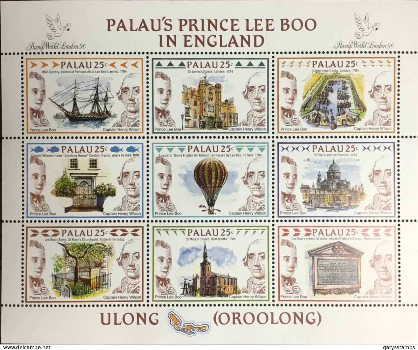 Palau 1990 Stamp World Boo Voyages Sheetlet MNH - Palau