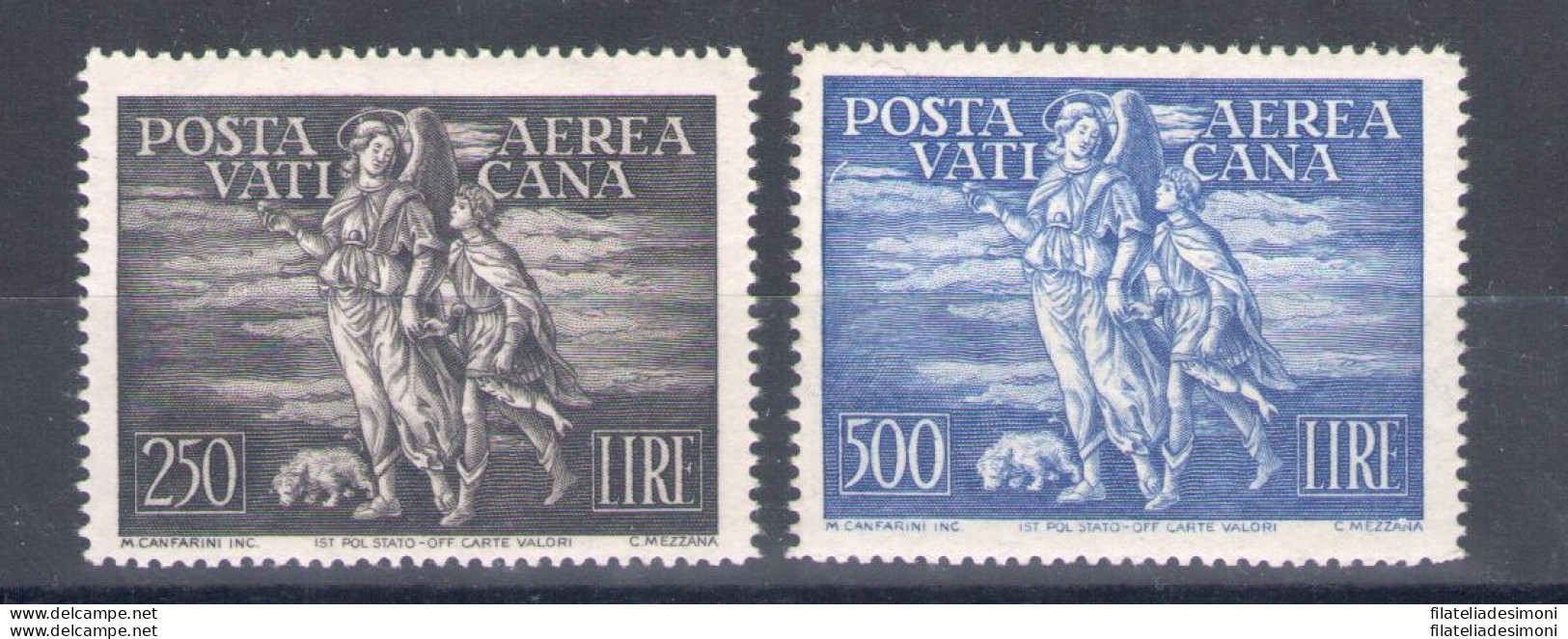 1948 Vaticano Posta Aerea Tobia N° 16/17 2 Valori ** MNH CENTRATA - Luftpost