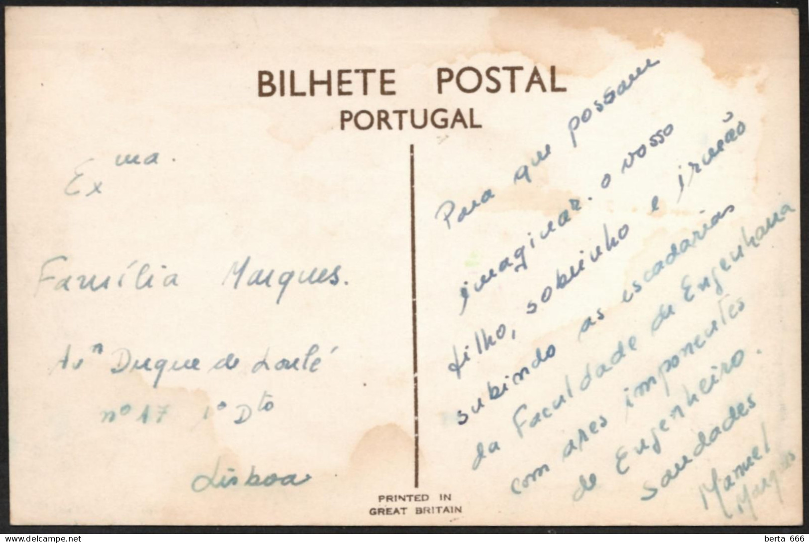 Postal Fotográfico * Porto * Faculdade De Engenharia * Nº 46 Edição P.C. - Porto