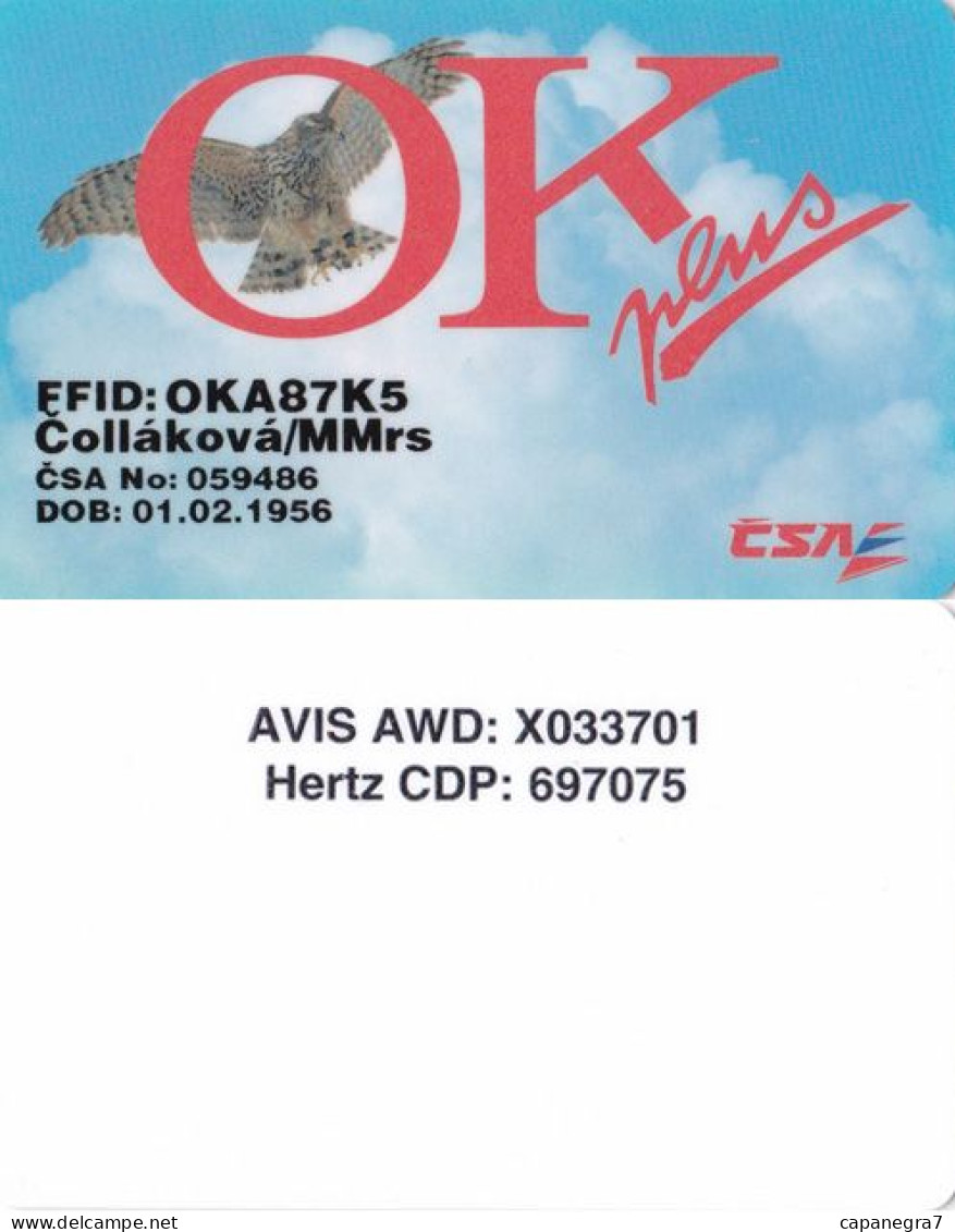 OK Plus, Czech Airlines Member Card - Slovaquie