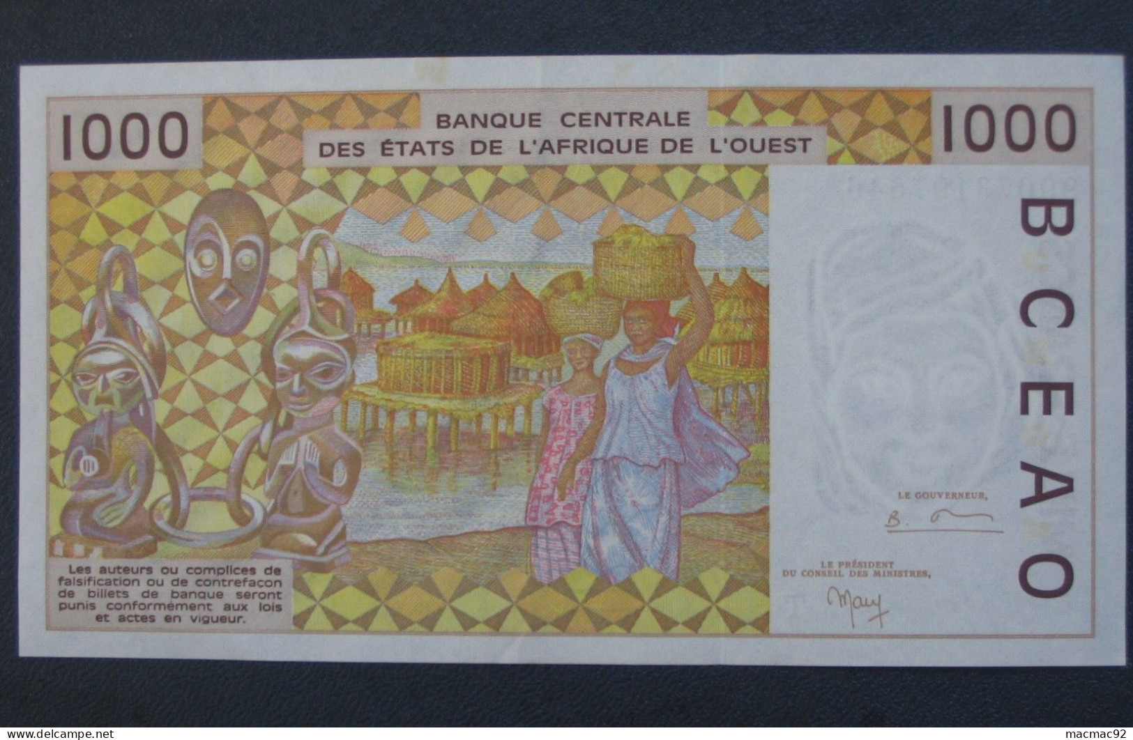 TOGO - 1000 Mille Francs 1999 - Banque Centrale Des états De L'Afrique De L'Ouest  **** EN ACHAT IMMEDIAT **** - Togo