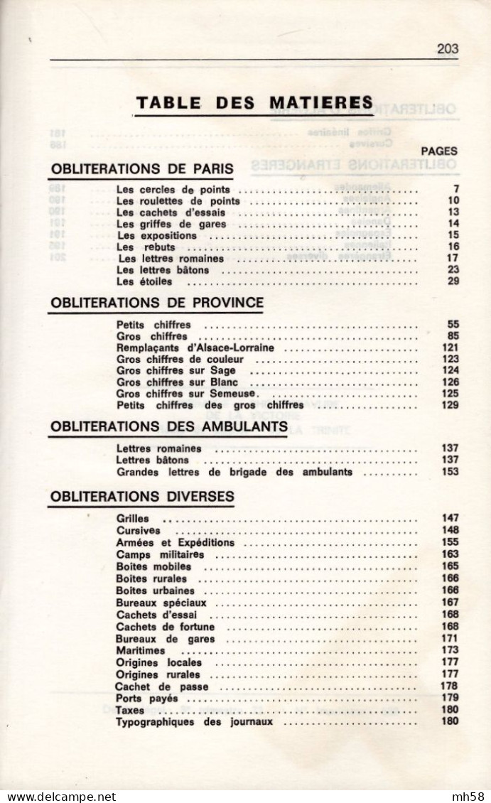 Armand MATHIEU 1973 - Oblitérations De France Sur Timbres Détachés - Période 1852 à 1876 - Afstempelingen